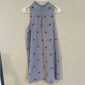 Crown & Ivy Dress- Embroidered Crabs